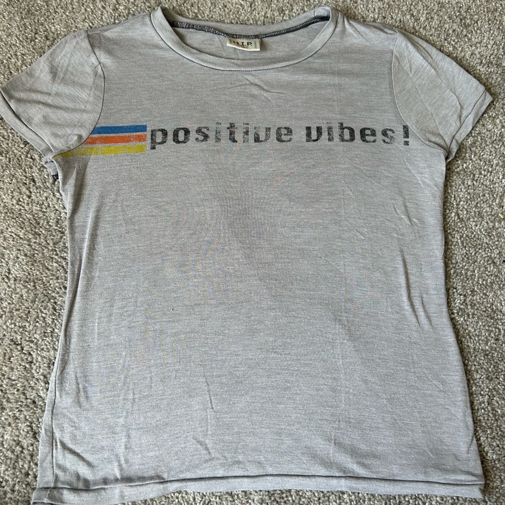 h.i.p. Gray Positive Vibes Tee